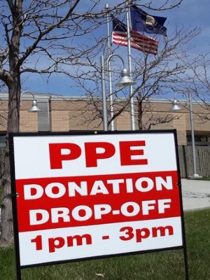 PPE Donation Drive sign